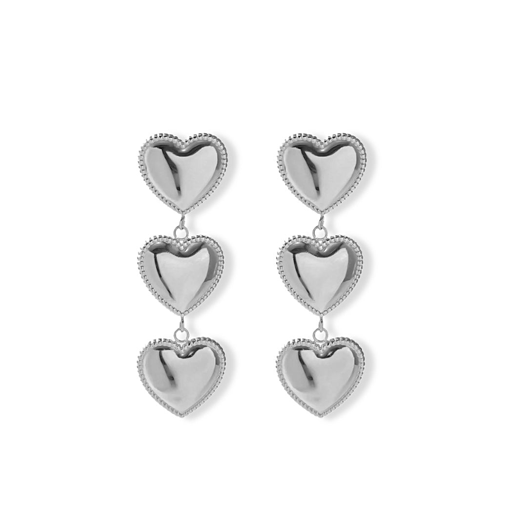 THREE OF HEARTS EARRINGS